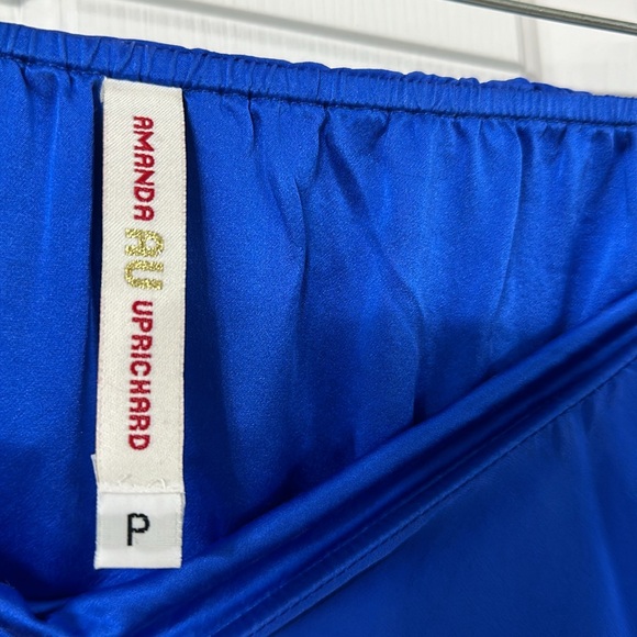 Amanda Uprichard Strapless Teal 100% Silk Dress Size P | Fits Small / S - Picture 2 of 3